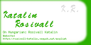 katalin rosivall business card